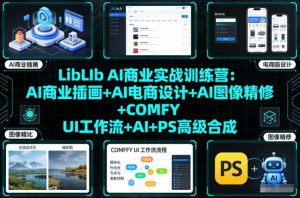 LibLIb AI商业实战训练营：AI商业插画+AI电商设计+AI图像精修+COMFY UI工作流+AI+PS高级合成-聊项目