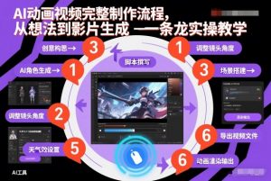 AI动画视频完整制作流程，从想法到影片生成一条龙实操教学-聊项目