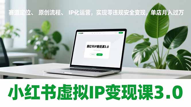 小红书虚拟IP变现课3.0，赛道定位、原创流程、IP化运营，实现零违规安全变现，单店月入过万-聊项目