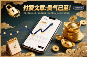 付费文章：贵气已至！用最朴素直白的文字，让你清楚知道，该如何接住这一次时代的泼天富贵-聊项目