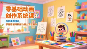 零基础动画创作系统课：从剧本到成片，掌握原创短视频动画全流程制作-聊项目