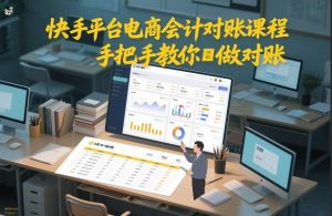 快手平台电商会计对账课程，手把手教你做对账-聊项目