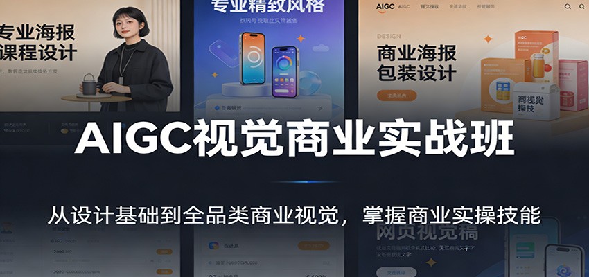 AIGC视觉商业实战班：从设计基础到全品类商业视觉，掌握商业实操技能-聊项目