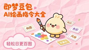 即梦豆包AI绘画指令大全：海量关键词库一键复制，出图效率提升10倍，轻松日更百图-聊项目
