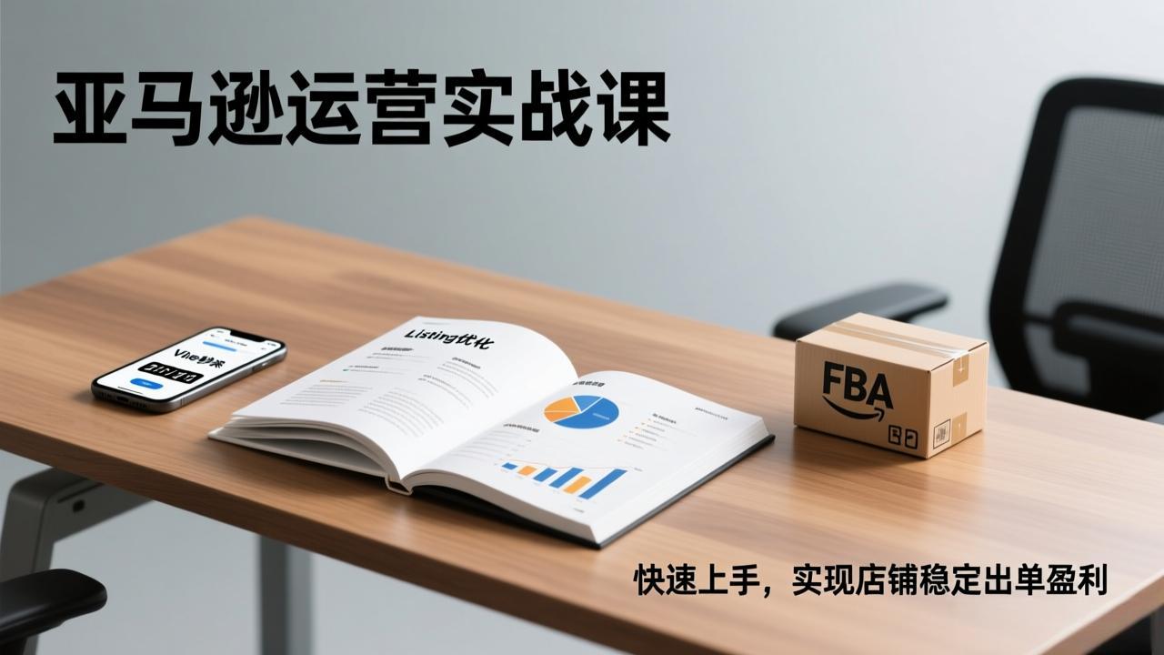 亚马逊运营实战课，Listing优化、Vine秒杀、FBA发货，快速上手，实现店铺稳定出单盈利-聊项目