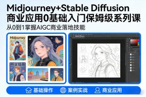 AIGC商业应用Midjourney+Stable Diffusion教程，0基础入门保姆级系列课-聊项目