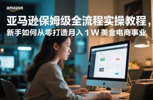 亚马逊保姆级全流程实操教程，新手如何从零打造月入1W美金电商事业-聊项目