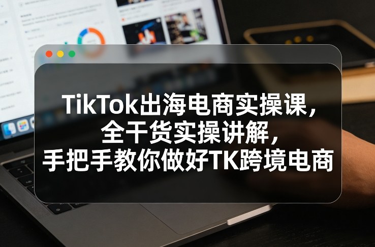 TikTok出海电商实操课，全干货实操讲解，手把手教你做好TK跨境电商-聊项目