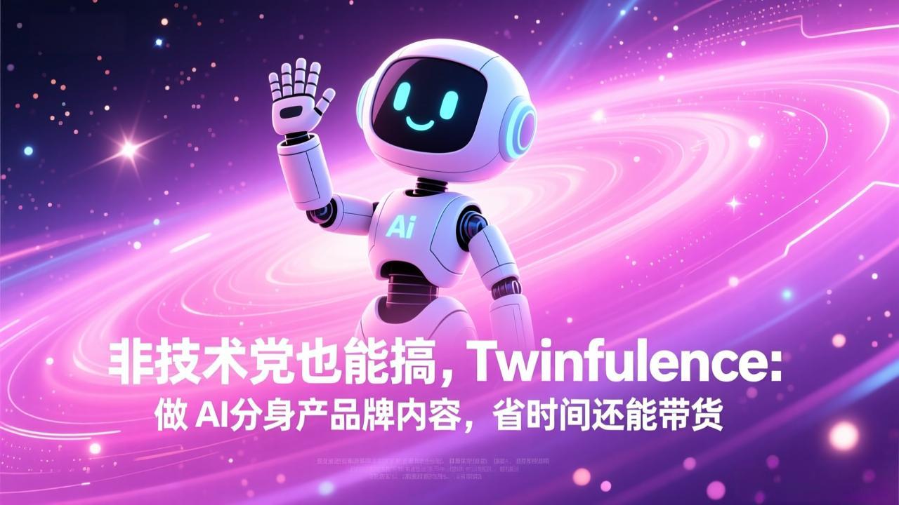 非技术党也能搞!Twinfluence:做 AI 分身产品牌内容,省时间还能带货-聊项目