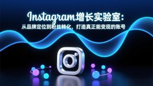 Instagram增长实验室：从品牌定位到粉丝转化，打造真正能变现的账号-聊项目
