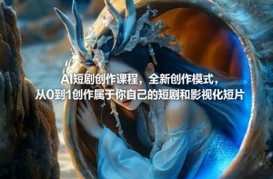 AI短剧创作课程，全新创作模式，从0到1创作属于你自己的短剧和影视化短片-聊项目