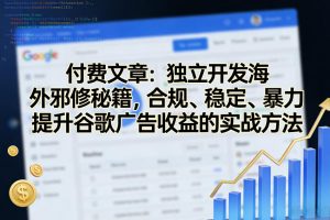 付费文章：独立开发海外邪修秘籍，合规、稳定、暴力提升谷歌广告收益的实战方法-聊项目