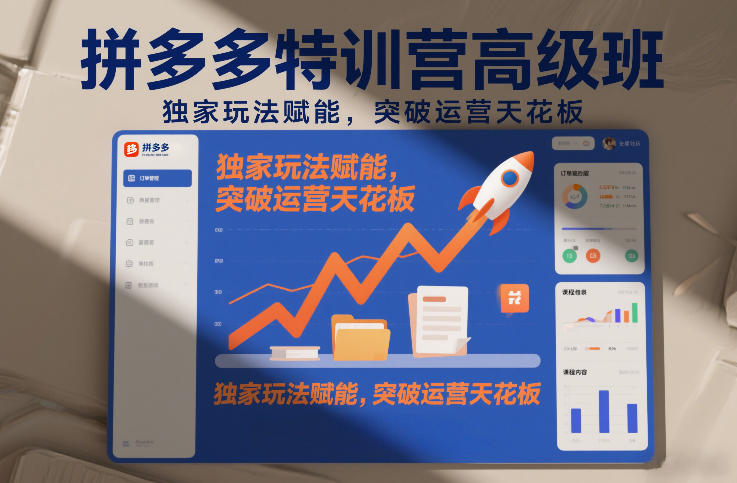 拼多多特训营高阶班，独家玩法赋能，突破运营天花板(更新26年3月)-聊项目