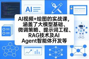 AI视频+绘图的实战课，涵盖了大模型基础、微调策略、提示词工程、RAG技术及AI Agent智能体开发等(更新)-聊项目