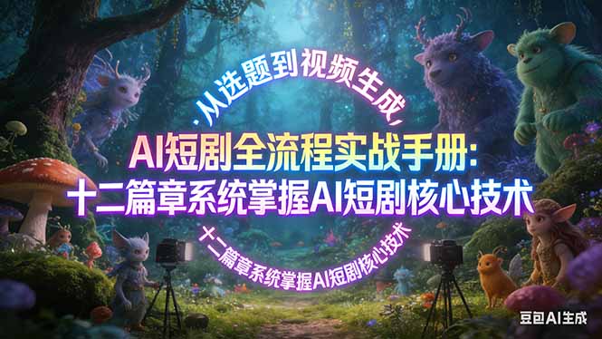 AI 短剧全流程实战手册：从选题到视频生成，十二篇章系统掌握 AI 短剧核心技术-聊项目