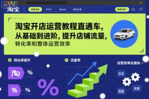 淘宝开店运营教程直通车，从基础到进阶，提升店铺流量，转化率和整体运营效率(更新26年3月)-聊项目