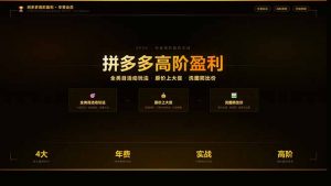 拼多多高阶盈利年费会员：全类目活动玩法、原价上大促、洗图防比价等核心盈利技术(更新26年3月-聊项目