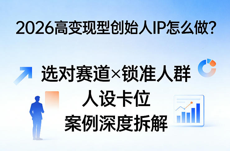 2026高变现型创始人IP怎么做？选对赛道×锁准人群×人设卡位×案例深度拆解-聊项目