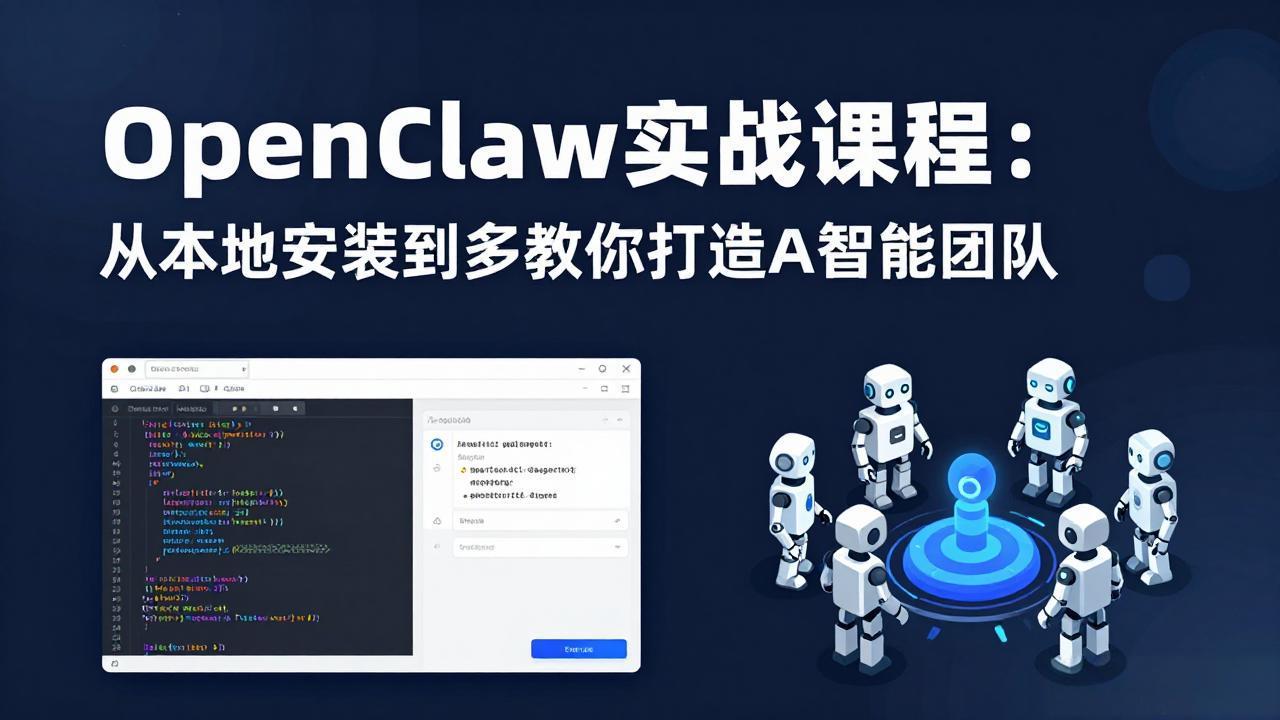 OpenClaw实战课程：从本地安装到多Agent协同，手把手教你打造AI智能团队-聊项目