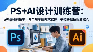 PS+AI设计训练营：从0基础到接单，两个月掌握两大软件，手把手把技能变收入-聊项目
