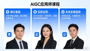 AIGC应用师课程，覆盖了AI技术的理论基础、实际应用、以及未来发展趋势-聊项目