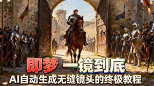 即梦AI一镜到底终极教程，智能补帧+运镜技巧，AI自动生成无缝丝滑长镜头高效出片-聊项目
