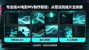 专业级AI电影MV制作教程，从想法到成片全拆解，宫格镜头+提示词模板+AI工具一站式教学-聊项目