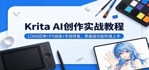 Krita AI创作实战教程：LORA应用+PS链接+手部修复，零基础也能快速上手-聊项目
