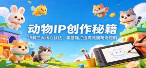 动物IP创作秘籍：拆解三大核心技法，零基础打造高流量萌宠短剧-聊项目