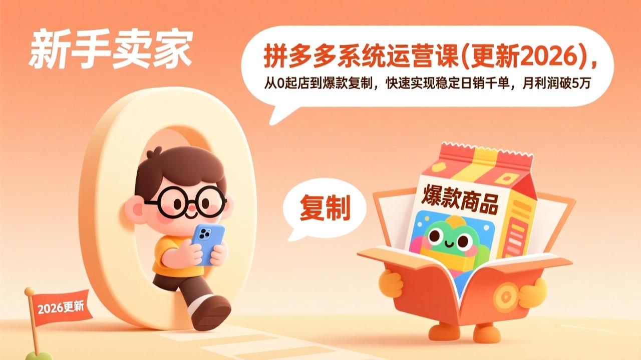 拼多多系统运营课(更新4月-聊项目