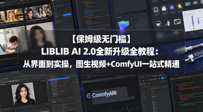 【保姆级无门槛】LIBLIB AI 2.0全新升级全教程：从界面到实操，图生视频+ComfyUI一站式精通-聊项目