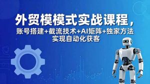 外贸新模式实战课程-更新5月，账号搭建+截流技术+AI矩阵+独家方法实现自动化获客-聊项目