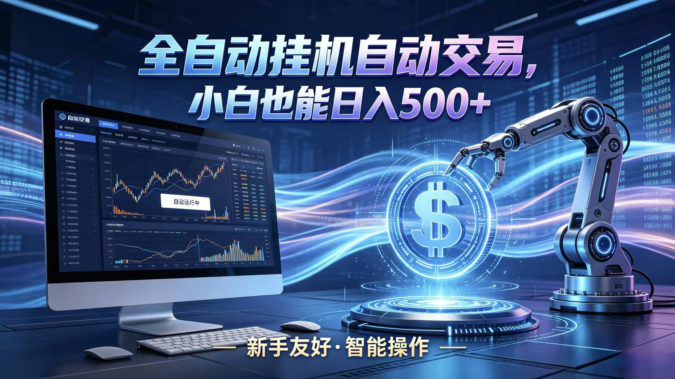全新智能化交易助手，傻瓜式操作，小白也能快速上手，轻松实现日入500+-聊项目