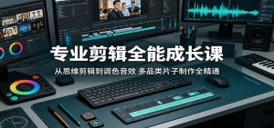专业剪辑全能成长课：从思维剪辑到调色音效，多品类片子制作全精通-聊项目