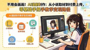 不用会画画！AI漫剧制作：从小说取材到付费上传，零基础手把手教学变现路径-聊项目