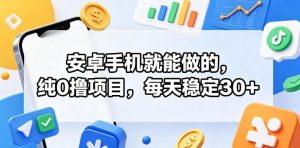 安卓手机就能做的,纯0撸项目,每天稳定30+-聊项目