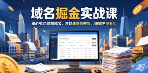 域名交易掘金实战课,低价收购过期域名,并快速高价转售,賺取丰厚利润【原创双语字幕】-聊项目