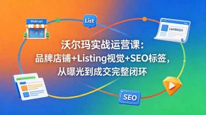 沃尔玛实战运营课:品牌店铺+Listing视觉+SEO标签,从曝光到成交完整闭环-聊项目