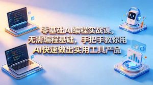 零基础AI编程实战课-更新,无需编程基础,手把手教你用AI快速做出实用工具产品-聊项目