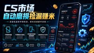 CS市场自动磨损捡漏系统,无需电脑挂机,手机轻松赚米,日入300+-聊项目