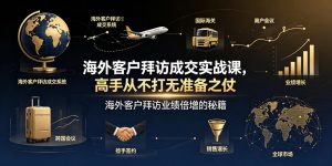 海外客户拜访成交实战课，高手从不打无准备之仗，海外客户拜访业绩倍增的秘籍-聊项目
