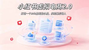 2026 年最强风口掘金项目：AI小红书虚拟电商，布局搜索流量，每日躺赚500+-聊项目
