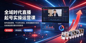 全域时代直播起号实操运营课｜账号底层逻辑、千川多元投流、新老直播间冷启动、投放复盘稳流量全流程教程-聊项目