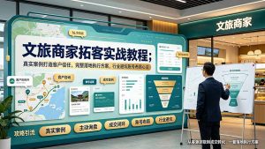 文旅商家拓客实战教程；真实案例打造客户信任，完整落地执行方案，行业避坑账号布局心法-聊项目
